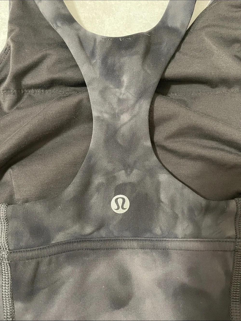 Lululemon High-Neck Women's Sports Bra - Charcoal Tie-Dye